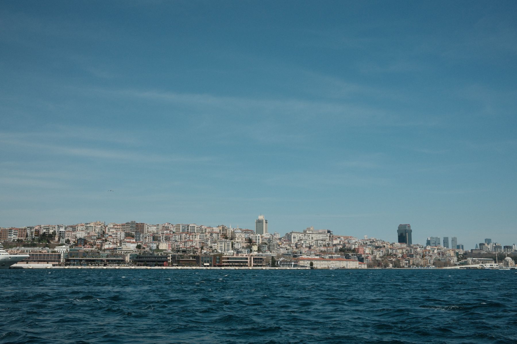 The Istanbul skyline and Bosphorus at sunset